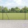 vidaXL Gjerdep&aring;le Gr&aring; 50 x 1,4 m (12 x 12 mm mesh) St&aring;l og PVC