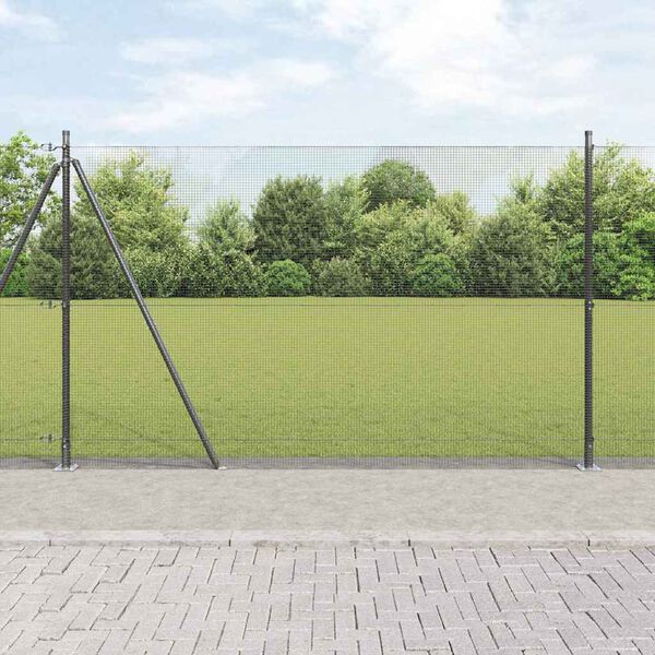 vidaXL Gjerdep&aring;le Gr&aring; 50 x 1,4 m (12 x 12 mm mesh) St&aring;l og PVC