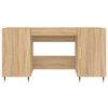 vidaXL Skrivebord sonoma eik 140x50x75 cm konstruert tre