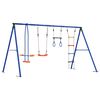 vidaXL Ute Huske Sett Flerfarget 330 x 185 x 185 cm St&aring;l og PE