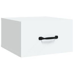 vidaXL Veggmontert nattbord hvit 35x35x20 cm