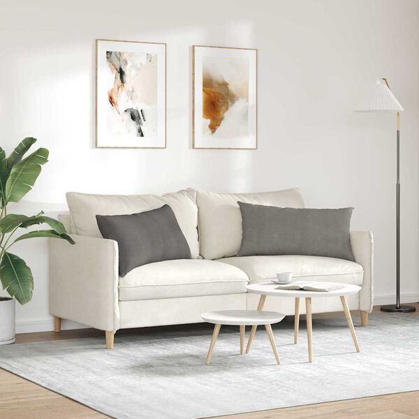 vidaXL Sofaputer 2 pcs Lysegrå 80 x 40 cm Corduroy stoff