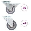 vidaXL Svivhjul 12 stk 50 mm