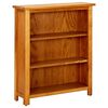 vidaXL 3-etasjers bokhylle 70x22,5x82 cm heltre eik