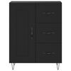 vidaXL Highboard svart 69,5x34x180 cm konstruert tre