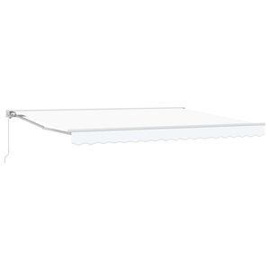 vidaXL Manuell utskiftbar markise Hvit 4 &times; 3 m Polyester med PU-belegg