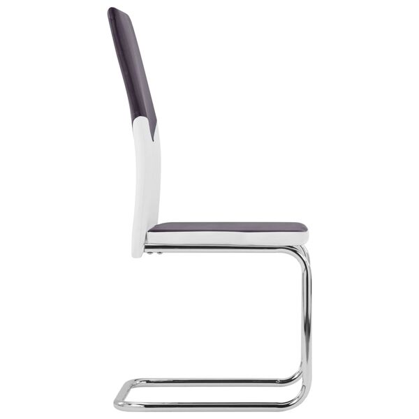 vidaXL Frittbærende spisestoler 2 stk brun kunstig skinn