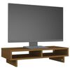 vidaXL Monitorstativ honningbrun 60x27x14 cm heltre furu