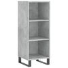 vidaXL Highboard betonggr&aring; 34,5x34x180 cm konstruert tre