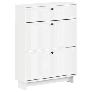 vidaXL Sko Skap EDE 78 x 24 x 103 cm Konstruert tre Hvit