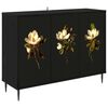 vidaXL Serviesskap BREMEN Svart eik 102 x 33 x 76 cm Konstruert tre