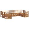 vidaXL Sofasett 9 pcs Naturlig Solid akasietre
