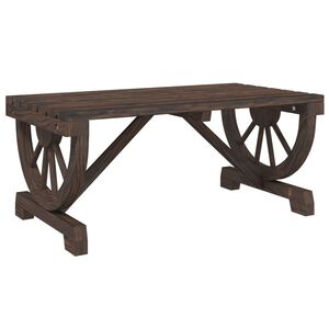 vidaXL Salongbord for hage 90x50x40 cm heltre gran