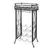 vidaXL Vinstativ med glassholder for 9 flasker metall