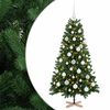 vidaXL Kunstig juletre med julekuler 120 cm 150 LED-lys Varmhvit PVC