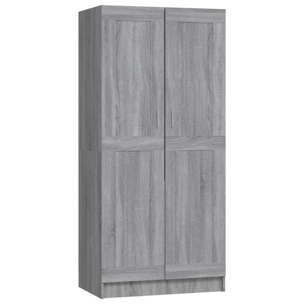 vidaXL Garderobe grå sonoma 82,5x51,5x180 cm konstruert tre