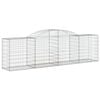 vidaXL Gabionkurv buet 300x50x80/100 cm galvanisert jern