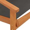 vidaXL Utend&oslash;rs lenestol svart heltre eukalyptus og textilene