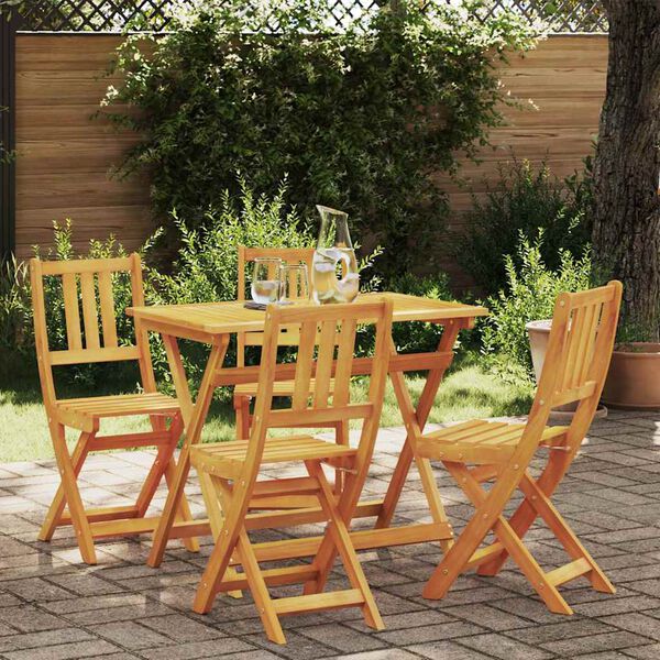 vidaXL Hage Bistro Sett 5 pcs Brun heltre akasie