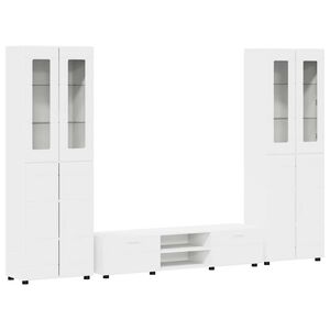 vidaXL TV-benksett FLORIN 3 stk. Hvit Konstruert tre