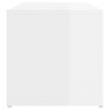 vidaXL Skobenk h&oslash;yglans hvit 105x35x35 cm sponplate