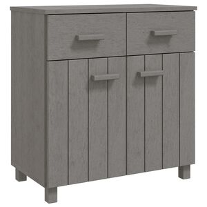 vidaXL Skjenk HAMAR lysegr&aring; 79x40x80 cm heltre furu