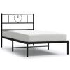 vidaXL Sengeramme i metall med hodegavl svart 100x200 cm