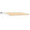 vidaXL Manuell utvidbar markise med LED-lamper 4,5 &times; 3 m