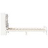 vidaXL Seng med bokhylle uten madrass hvit 75x190 cm heltre furu