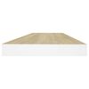 vidaXL Flytende vegghyller 4 stk eik og hvit 60x23,5x3,8 cm MDF