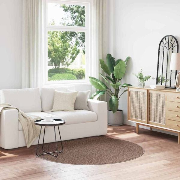 vidaXL Anti-sklisikker Shaggy Teppe Brun 160 x 160 cm PP