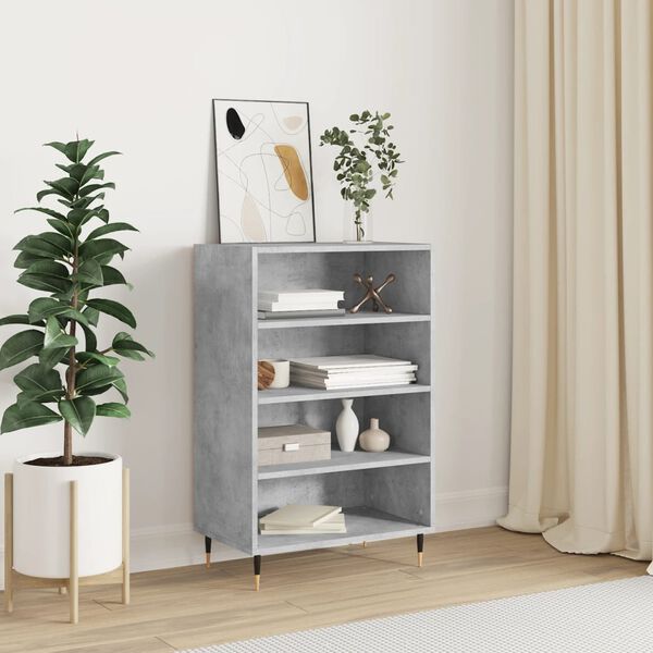 vidaXL Highboard betonggr&aring; 57x35x90 cm konstruert tre
