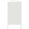 vidaXL Skjenk hvit 135x39x73,5 cm kaldvalset stål