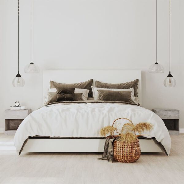 vidaXL Nattbord 2 stk med skuff betonggr&aring;