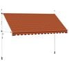 vidaXL Manuell uttrekkbar markise 400 cm oransje og brun