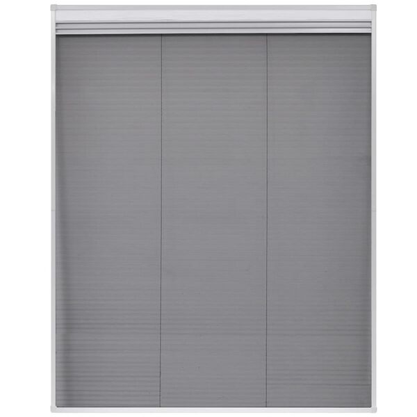 vidaXL Plissert insektskjerm for vindu aluminium 80x100 cm solskjerm