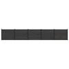 vidaXL Gjerdeplate 5 pcs WPC og Aluminium Svart