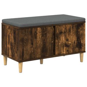 vidaXL Gangbenk R&oslash;kt Eik 80 x 38 x 46 cm Konstruert treverk og stoff