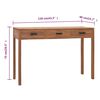 vidaXL Kontorpult 110x40x75 cm heltre teak