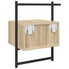 vidaXL Nattbord veggmontert sonoma eik 35x30x51 cm konstruert tre