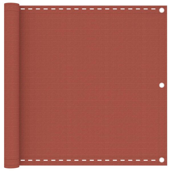 vidaXL Balkongskjerm terrakotta 90x400 cm HDPE