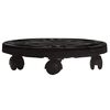 vidaXL Plantetraller med hjul 30 cm diameter svart 170 kg