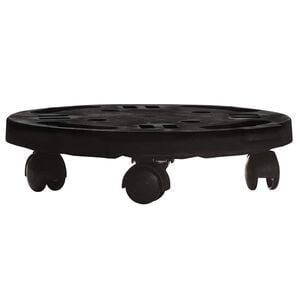 vidaXL Plantetraller med hjul 30 cm diameter svart 170 kg