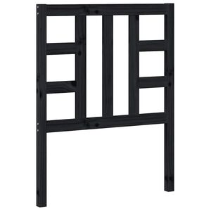 vidaXL Sengegavl svart 81x4x100 cm heltre furu