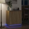vidaXL LED sideboard Sonoma eik 71 x 34,5 x 75 cm Konstruert tre