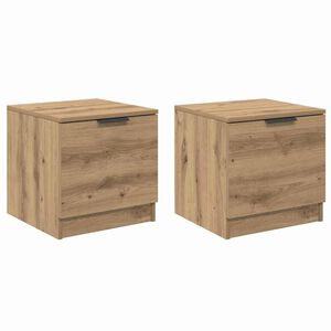 vidaXL Sengeskap 2 stk. Artisan Eik 40 x 39 x 40cm Konstruert tre