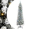 vidaXL Kunstig juletre med 300 LED Hvit 240 cm PVC og Metall og Plast