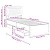 vidaXL Sengestamme med skuff Brun Eik 75 x 190 cm Ingeni&oslash;rtre