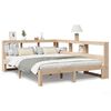 vidaXL Seng med bokhylle uten madrass 150x200 cm heltre furu