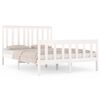 vidaXL Sengeramme hvit heltre furu 135x190 cm Double